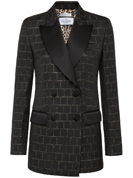 Sartorial Jacquard Double-Breasted Blazer