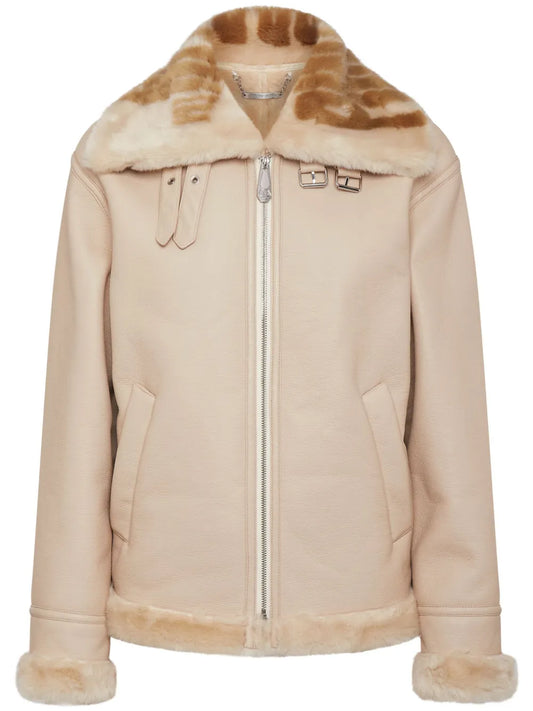 Faux-Shearling Aviator Jacket