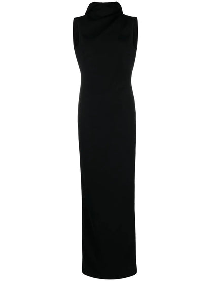 Hooded Open-Back Maxi Dress