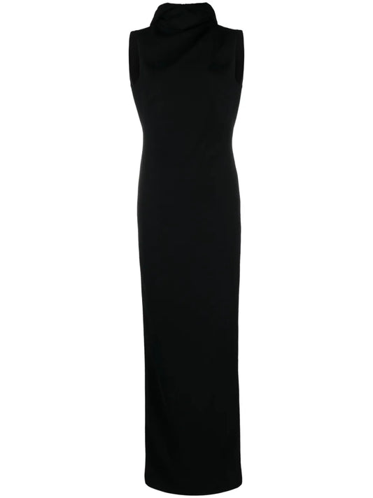 Hooded Open-Back Maxi Dress