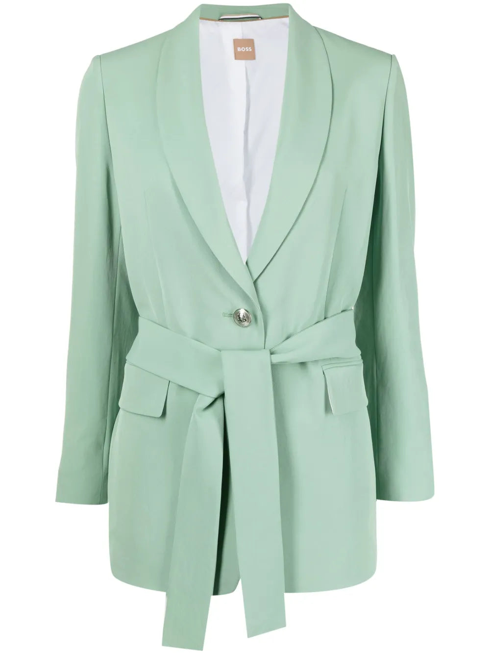 Single-Breasted Belted Blazer