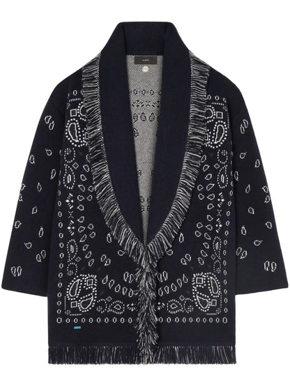 Bandana Jacquard Cashmere Cardigan