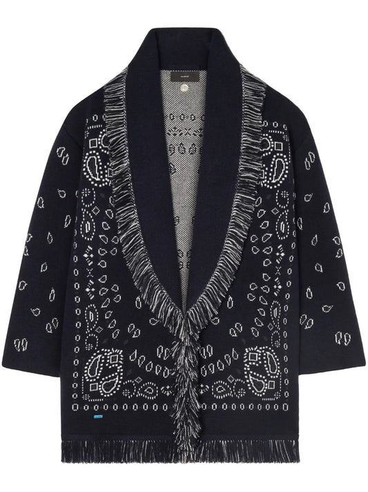 Bandana Jacquard Cashmere Cardigan
