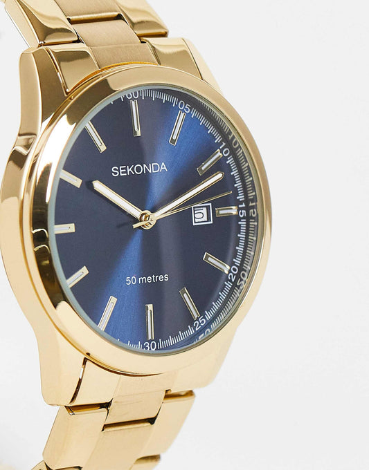 Unisex Bracelet Watch With Blue Dial