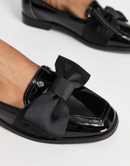 Wide Fit Mentor Bow Loafer Flat Shoes