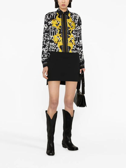 Logo Couture Print Blouse