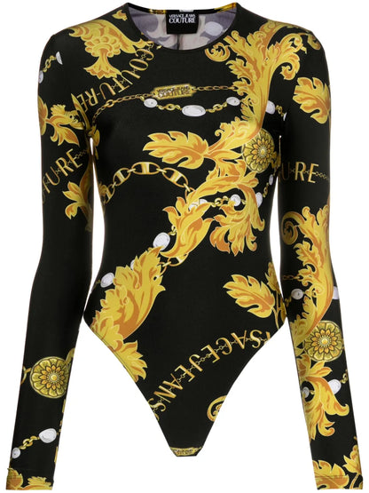 Baroque-Print Bodysuit