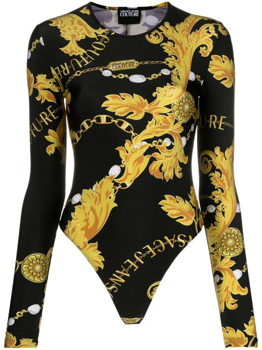 Baroque-Print Bodysuit