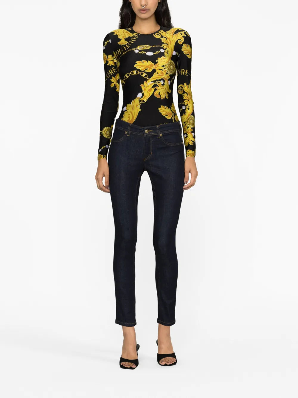 Baroque-Print Bodysuit