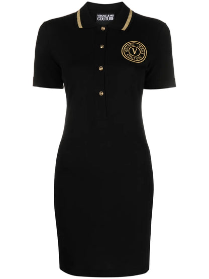 V-Emblem Polo Minidress