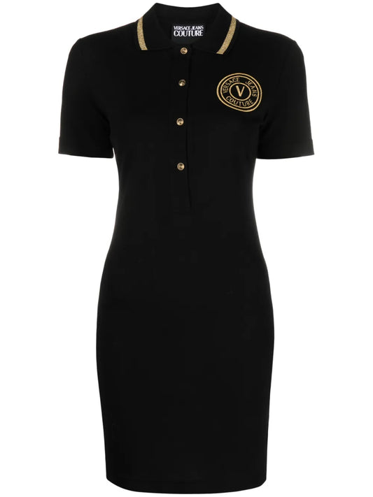 V-Emblem Polo Minidress