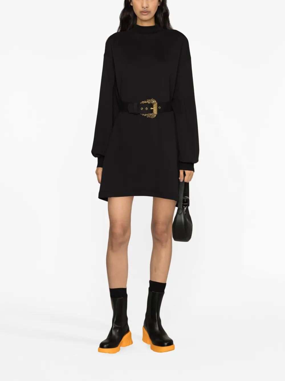 Belted Long-Sleeve Minidress