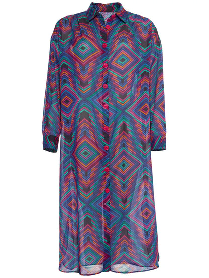 Dj Geometric-Print Shirtdress