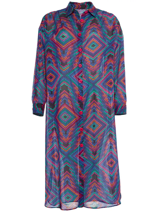 Dj Geometric-Print Shirtdress