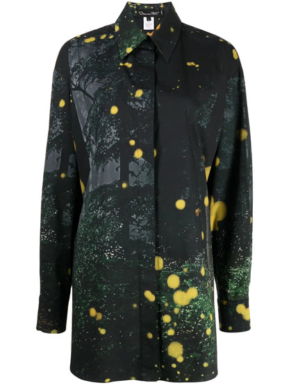 Firefly-Print Long-Sleeve Shirt