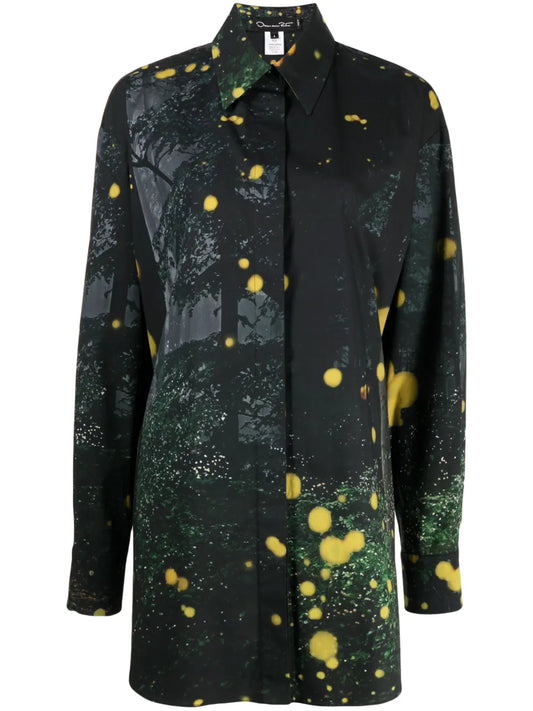 Firefly-Print Long-Sleeve Shirt
