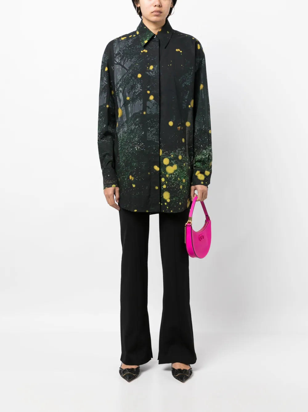 Firefly-Print Long-Sleeve Shirt