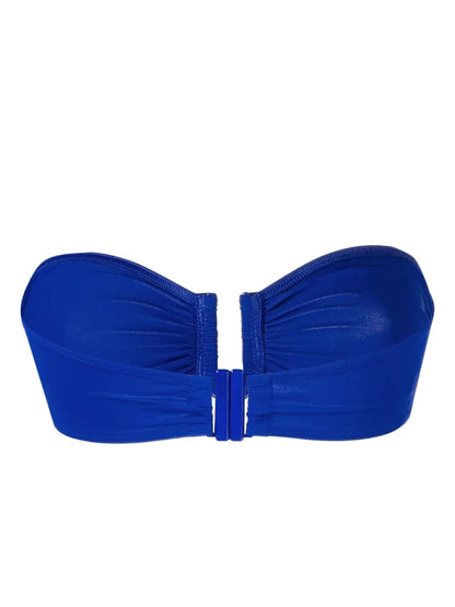 Show Gathered Bandeau Bikini Top