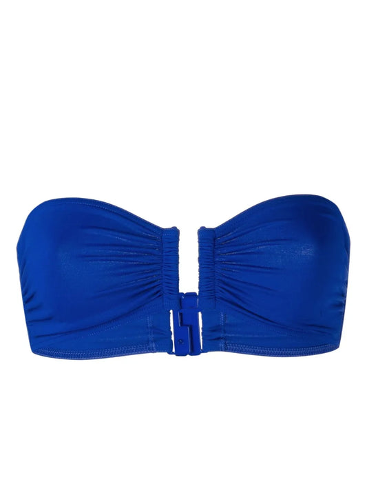 Show Gathered Bandeau Bikini Top