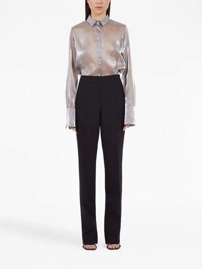 Straight-Leg Wool Trousers