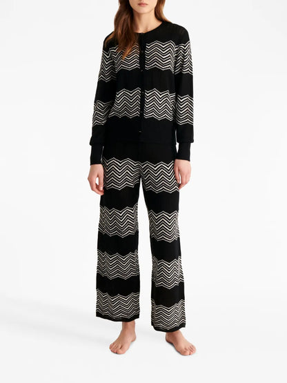 Club Chevron-Pattern Cardigan