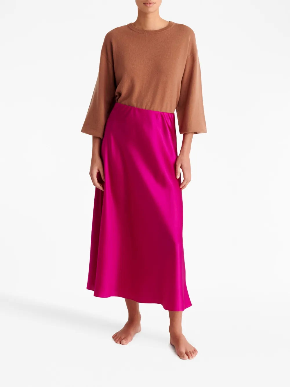 Silk Midi Skirt