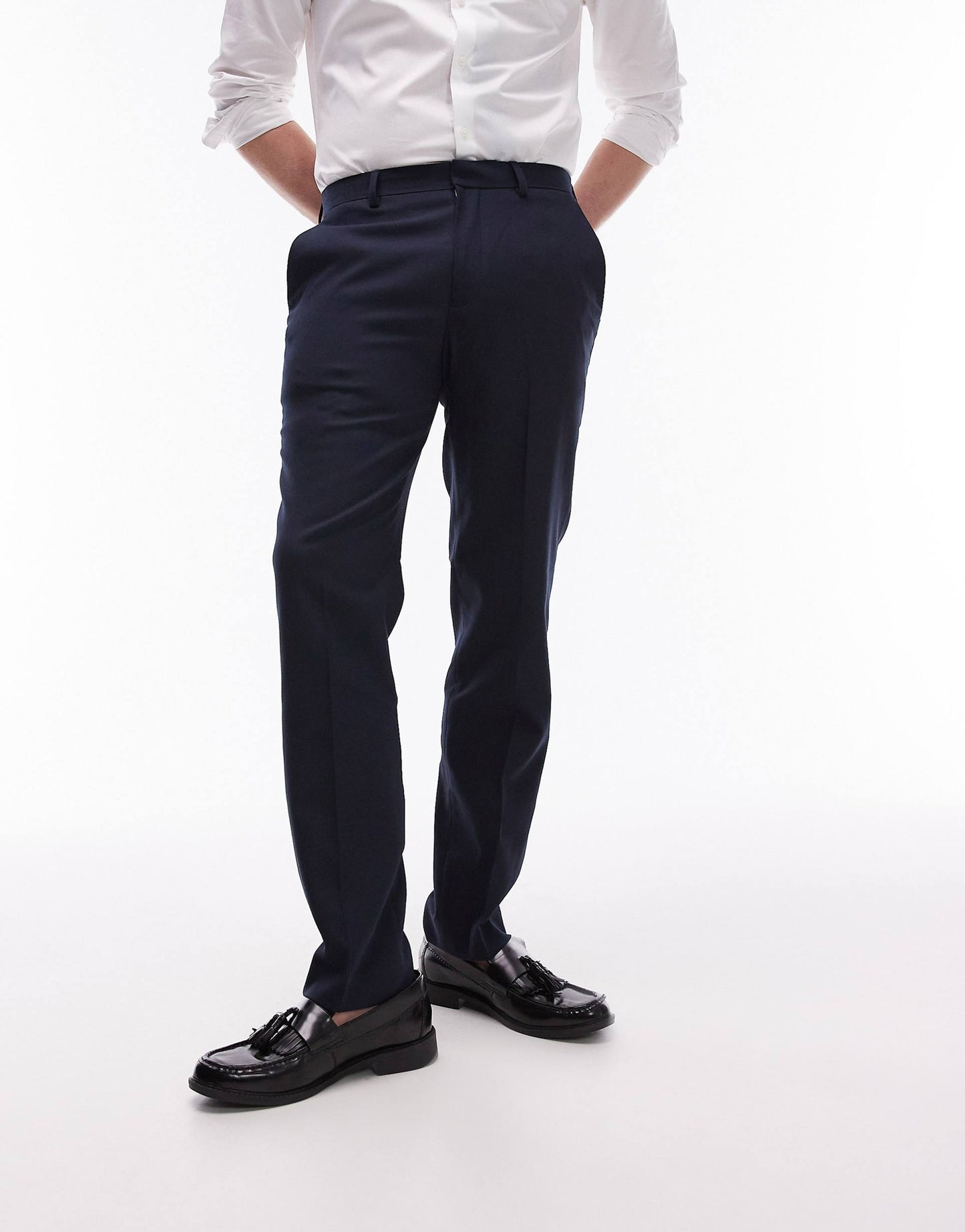 Stretch Slim Textured Suit Trousers