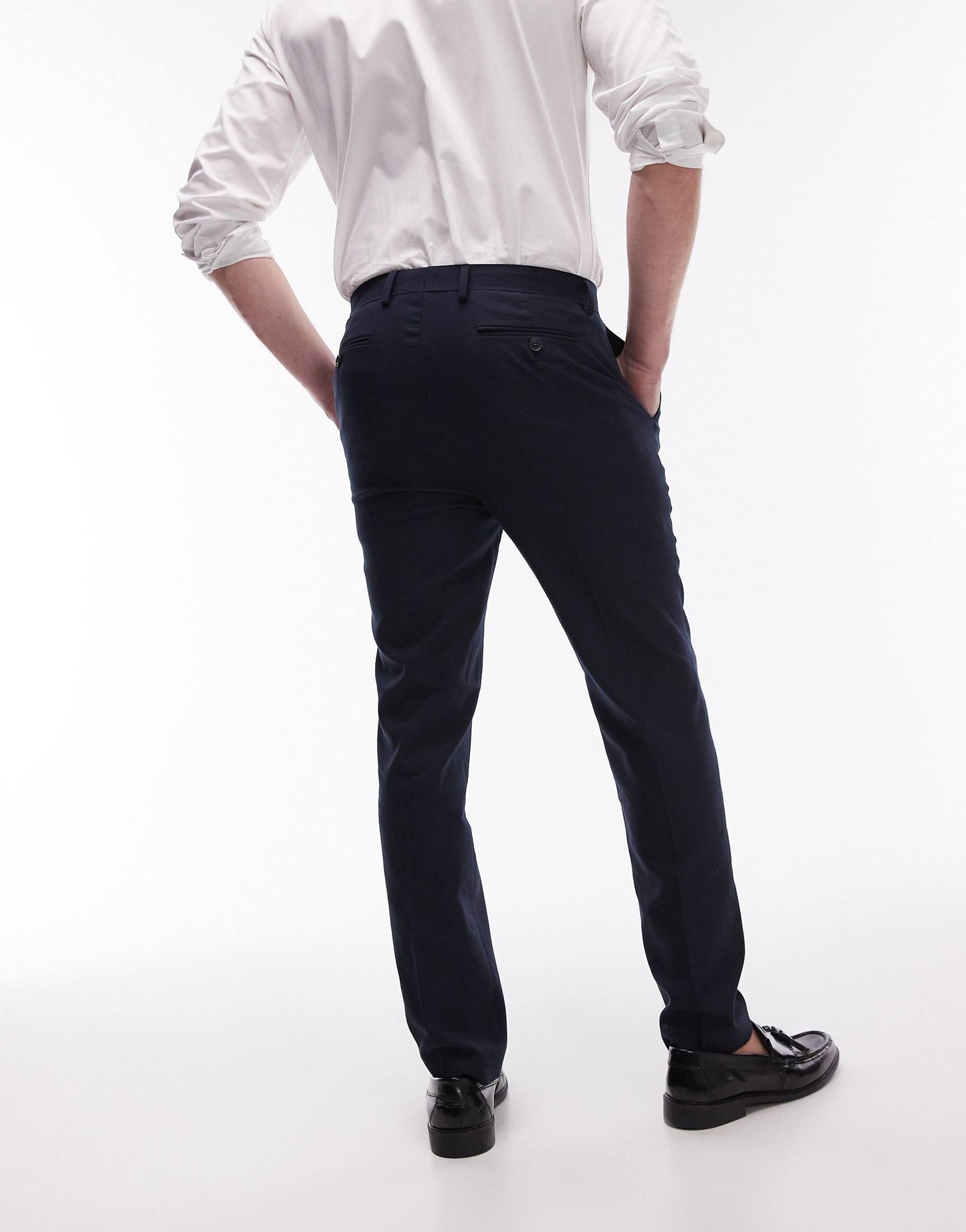 Stretch Slim Textured Suit Trousers