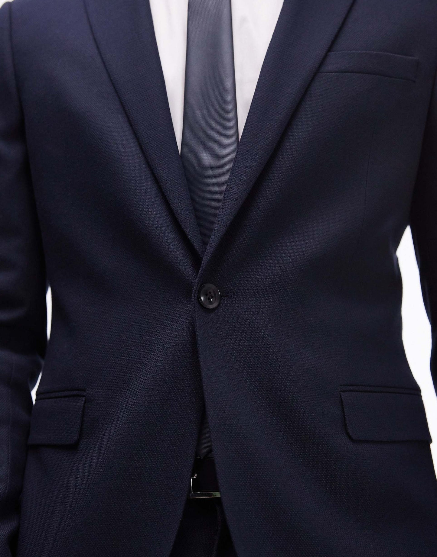 Stretch Super Skinny Textured Suit Jacket
