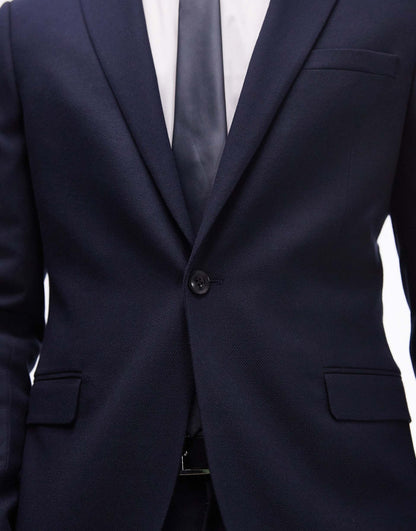 Stretch Super Skinny Textured Suit Jacket
