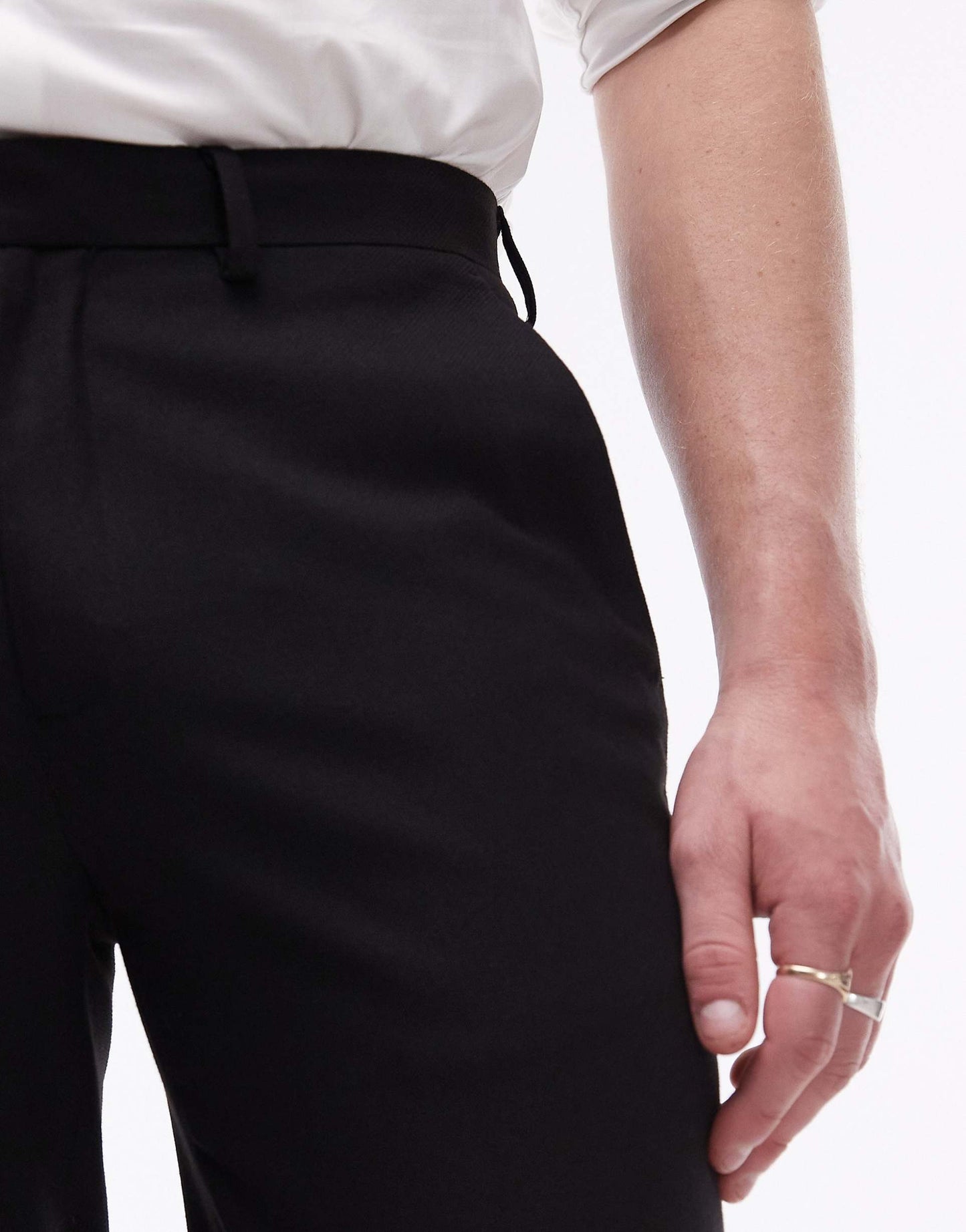Stretch Slim Textured Suit Trousers