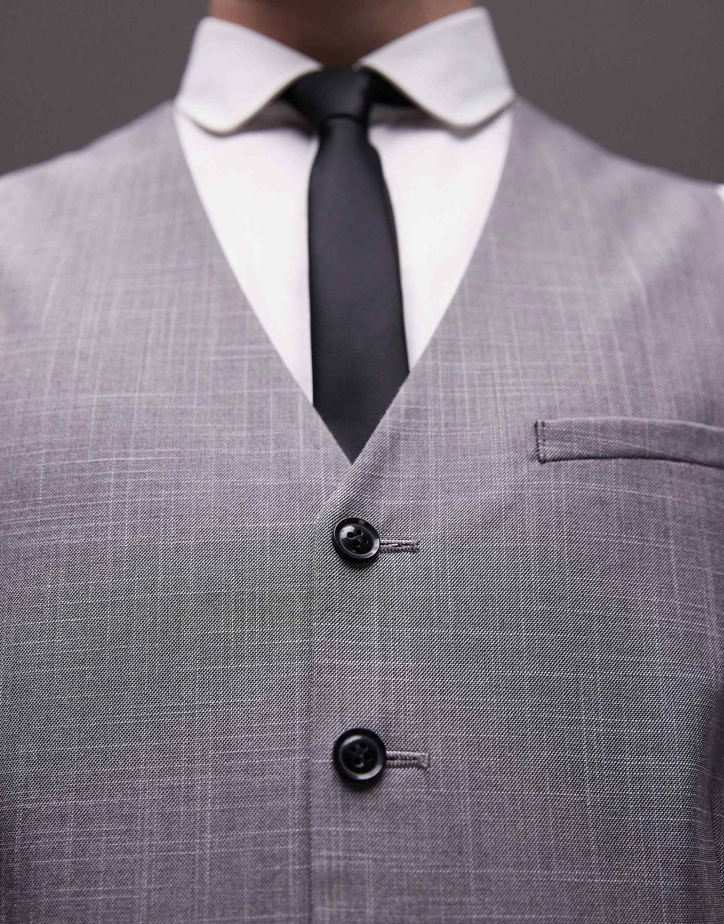 Textured Suit Waistcoat