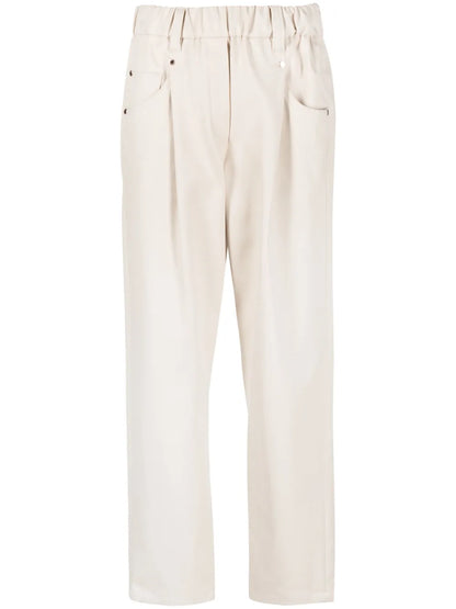 Mid-Rise Straight Trousers
