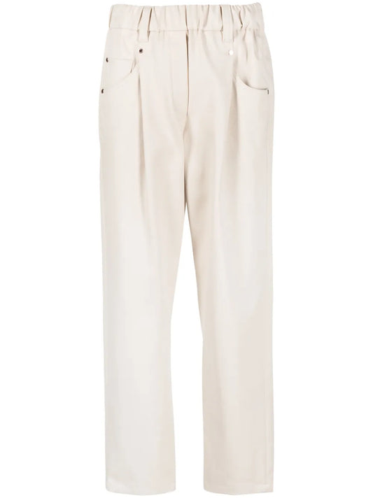 Mid-Rise Straight Trousers