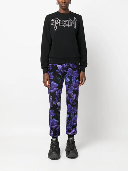 Ls Crystal Logo-Appliqué T-Shirt