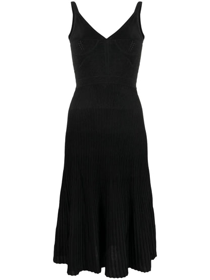 Panelled Lurex Corset Dress