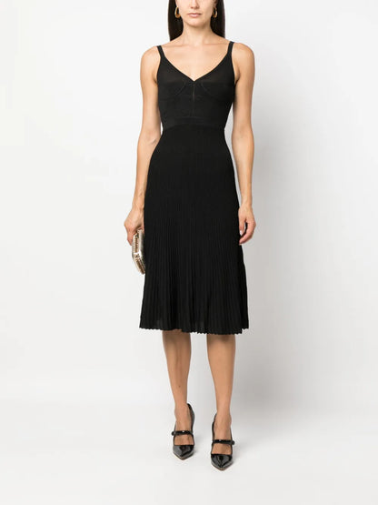 Panelled Lurex Corset Dress