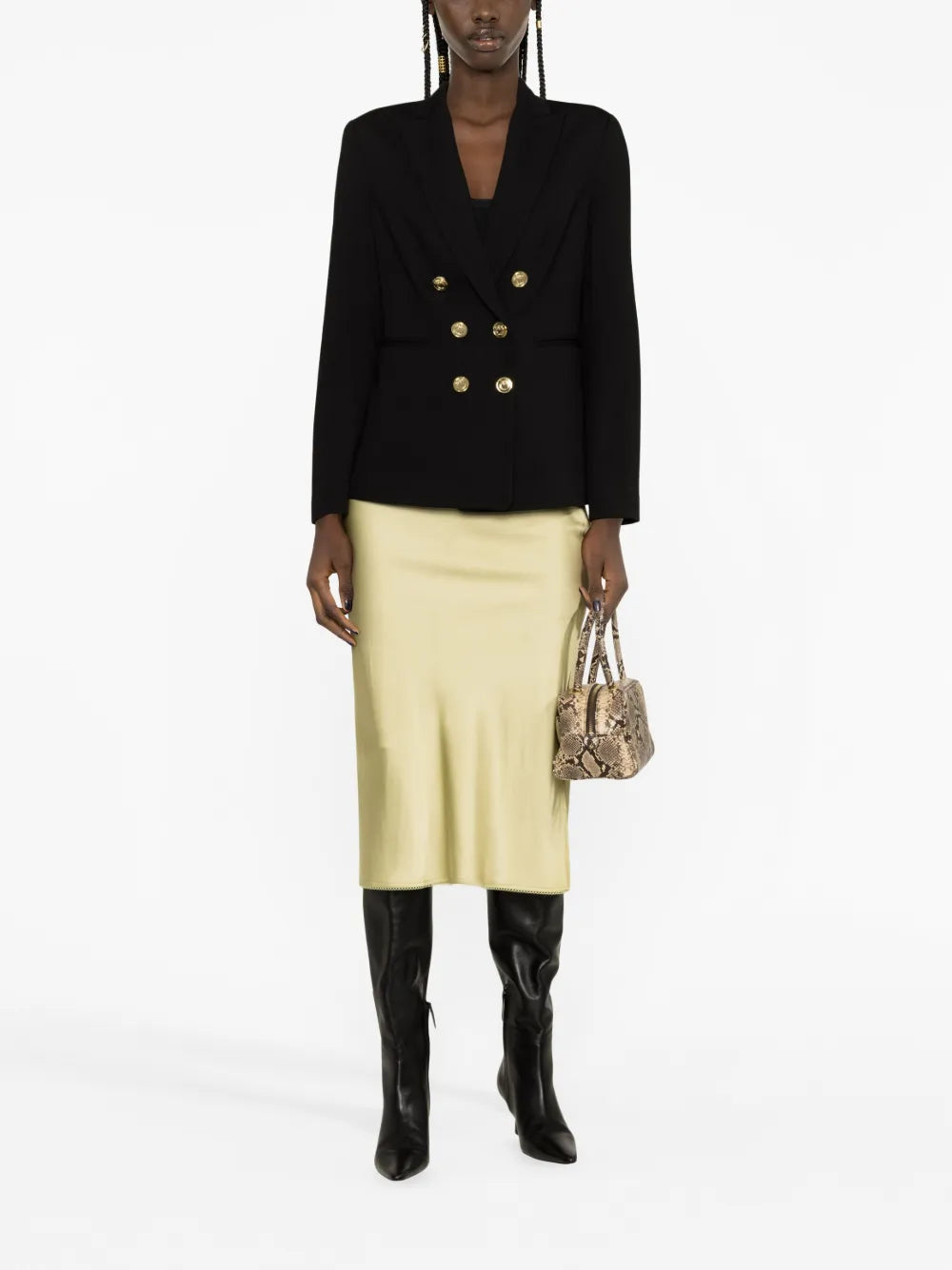 Double-Breasted Stretch Blazer