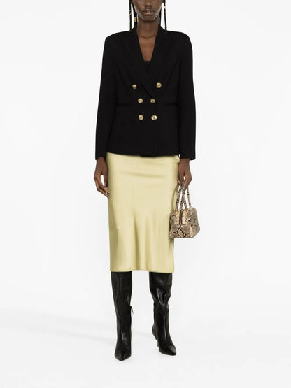 Double-Breasted Stretch Blazer