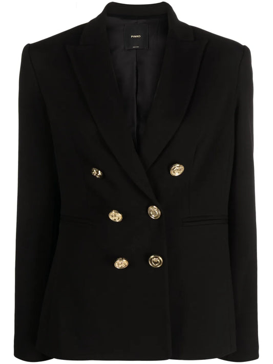 Double-Breasted Stretch Blazer