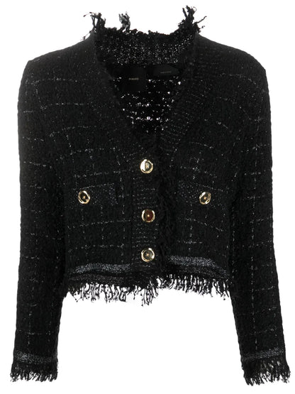 Basket Weave Cropped Jacket