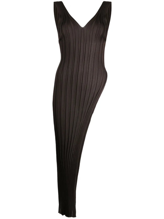 Sleeveless Ribbed-Knit Dress