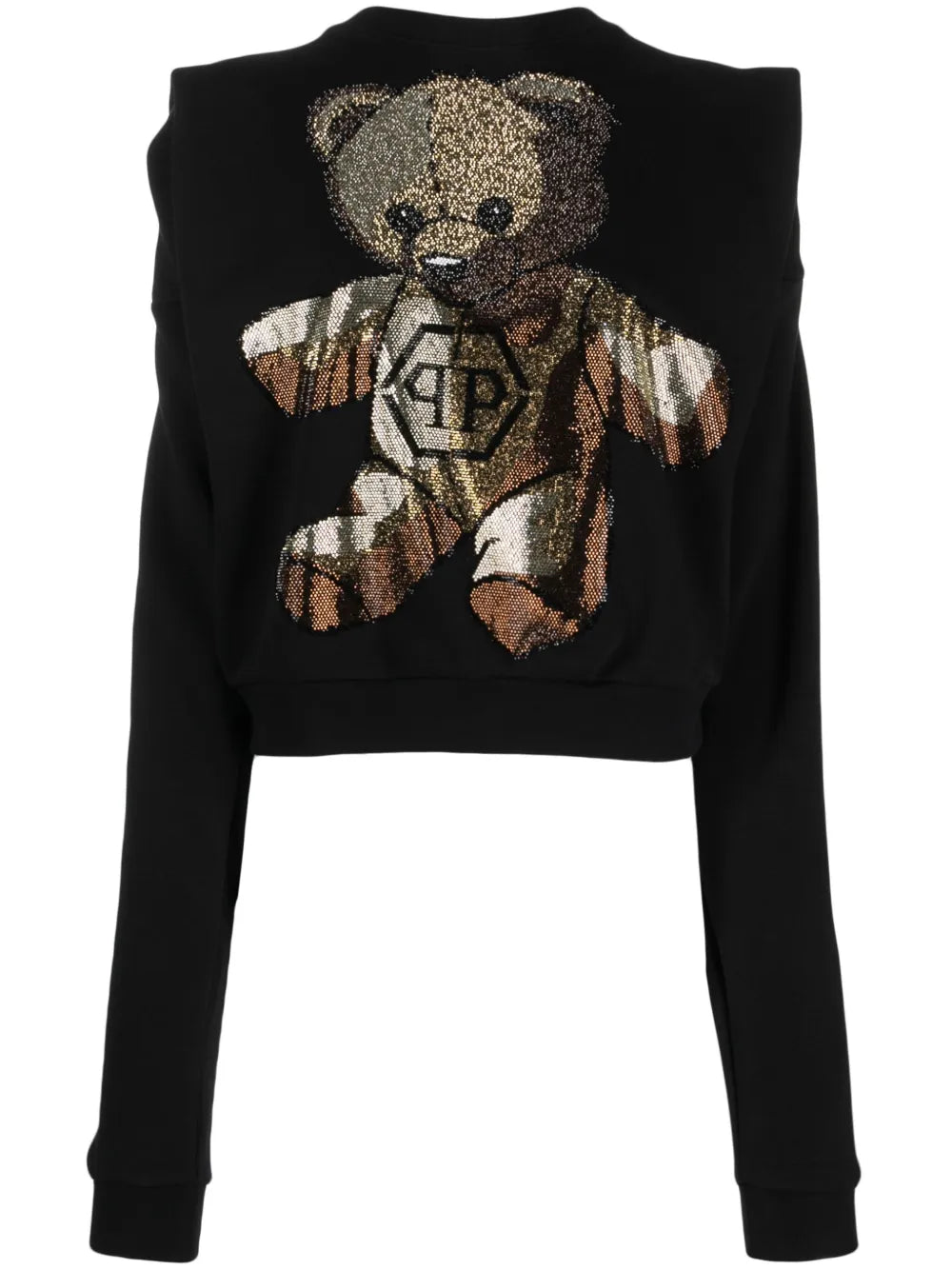 Crystal-Embellished Round-Neck Sweatshirt