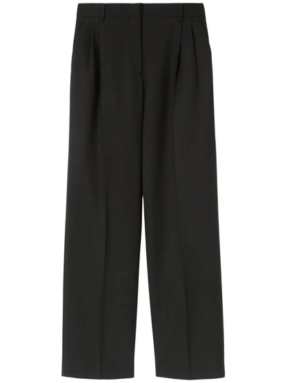 Wide-Leg Wool Trousers