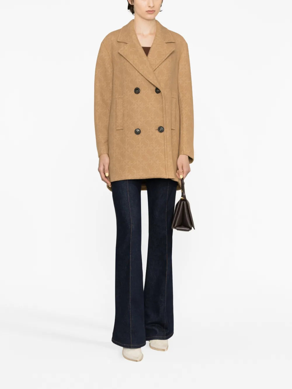 Double-Breasted Wool-Blend Coat