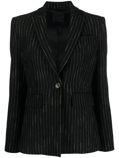 Striped Single-Breasted Blazer