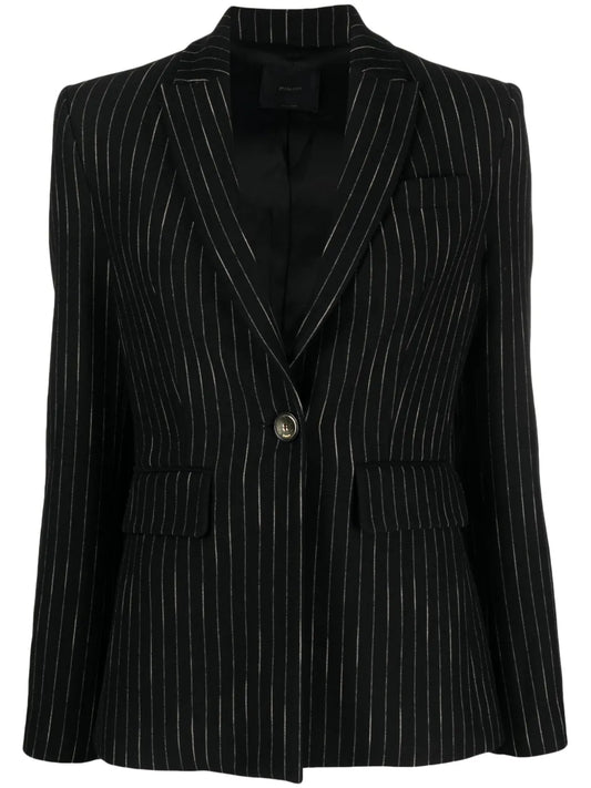 Striped Single-Breasted Blazer