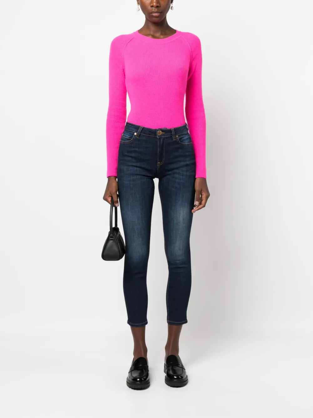 Logo-Appliqué Cropped Skinny Jeans