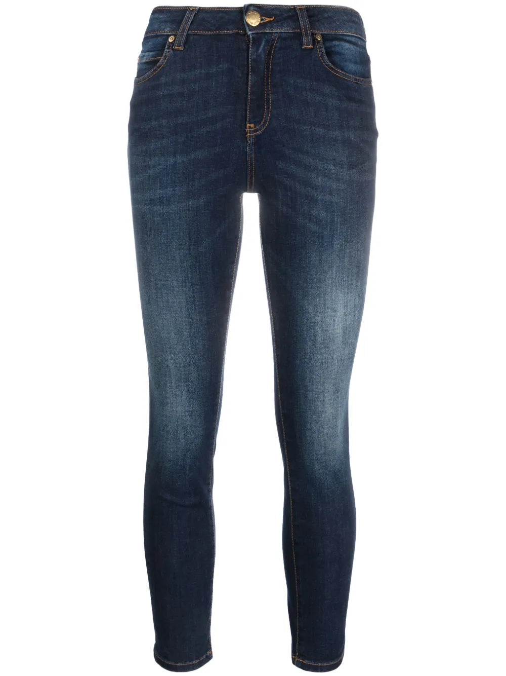 Logo-Appliqué Cropped Skinny Jeans