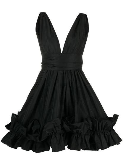 V-Neck A-Line Minidress